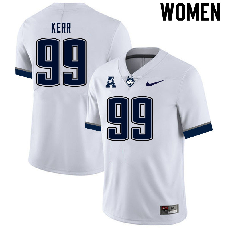 Women #99 Haydn Kerr Uconn Huskies College Football Jerseys Sale-White - Click Image to Close